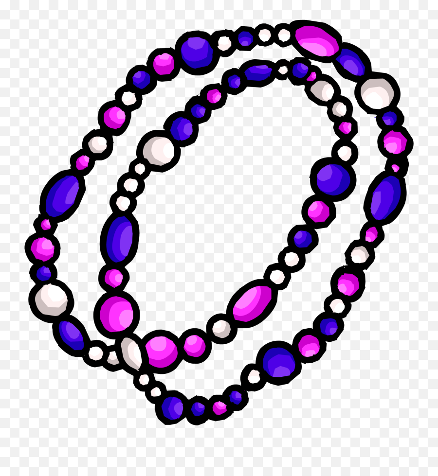 Mardi Gras Beads Clipart Beaded - Bead Necklace Clipart Emoji,Necklace Clipart