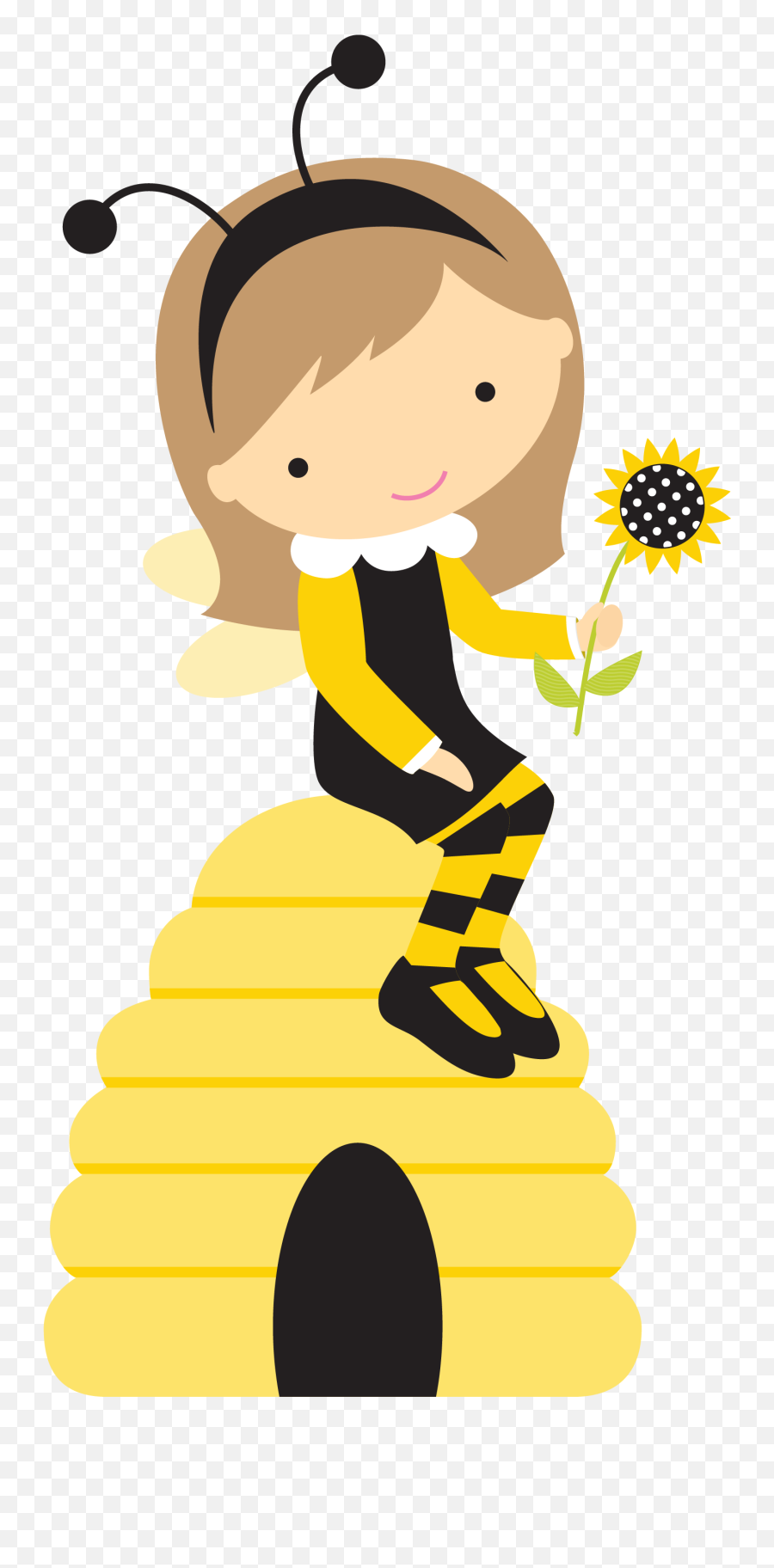 Bee Party Bumble Clipart - Art Clip Girl Bees Emoji,Beehive Clipart