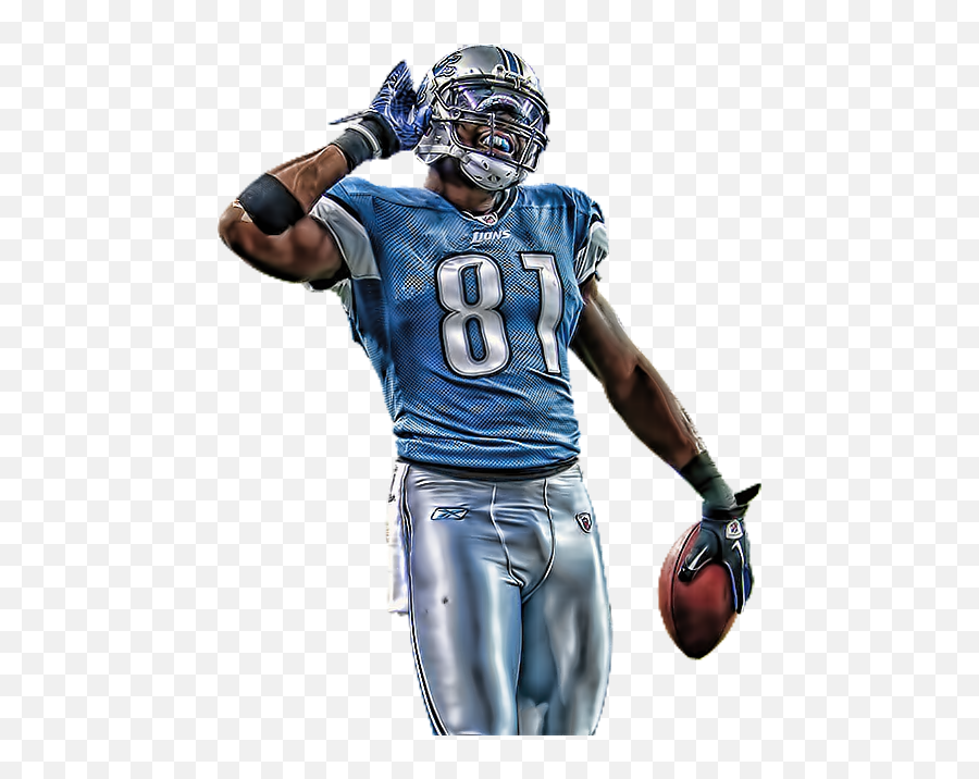 American Football Player Png Image - Calvin Johnson With No Background Emoji,Football Transparent