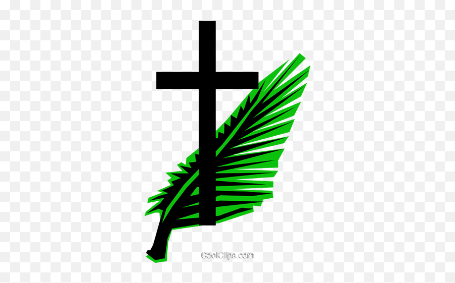 Palm Sunday Palms Clipart Transparent - Cross Palm Sunday Png Emoji,Palm Sunday Clipart