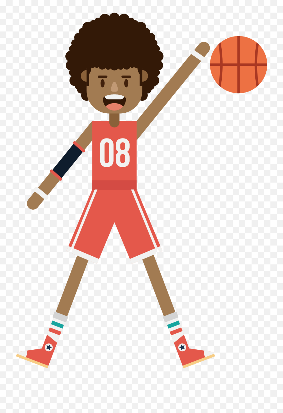 Basketball Player Athlete Basketball Court - Basquetbol Dibujo De Un Básquetbol Emoji,Basketball Player Clipart