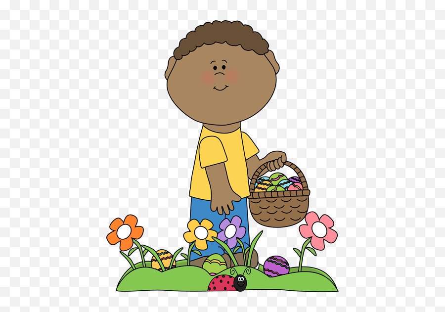 Boy - Easter Egg Hunt Clipart Emoji,Easter Egg Hunt Clipart