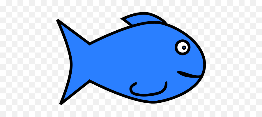 Blue Fish Clipart 2 - Simple Fish Images Cartoon Emoji,Fish Clipart