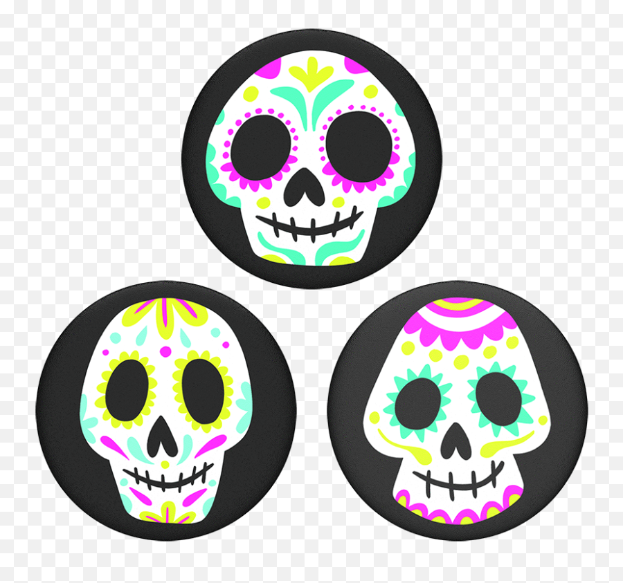 Popminis Sugar Skulls - Skull Clipart Full Size Clipart Dot Emoji,Skull Clipart Black And White