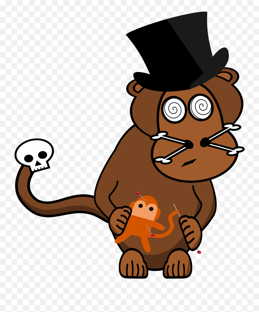 Voodoo Monkey Clipart - Clip Art Emoji,Voodoo Doll Clipart