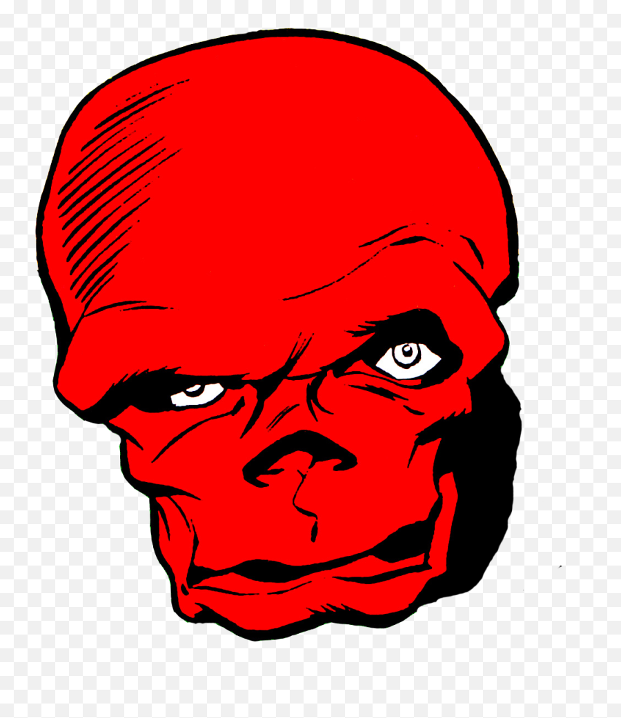 Red Skull Jack Kirby Clipart - Jack Kirby Red Skull Emoji,Red Skull Png