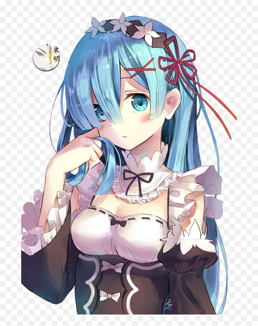 Rem Re Zero Cute Png Image With No Emoji,Rem Png