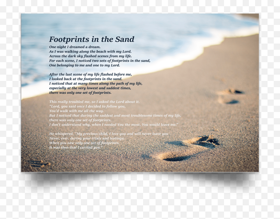Footprints In The Sand Canvas U0026 Poster - Footprints In The Sand Lord Emoji,Sand Transparent
