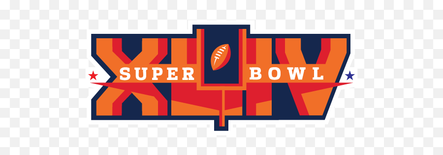 Super Bowl Xliv Flat - Super Bowl Xliv Logo Full Size Png Emoji,Super Bowl Png