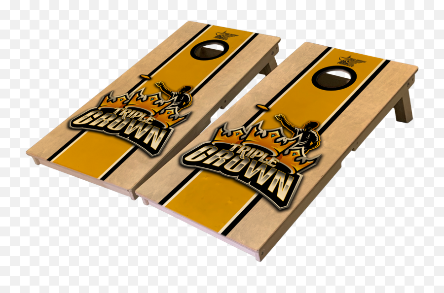 Triple Crown Stripes Pro Series Tournament Grade Cornhole Boards Emoji,Cornhole Logo