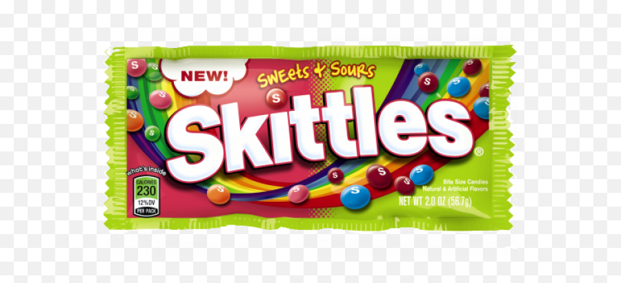 Skittles Bite Size Sweet Sour Flavors Contains Sour Blue Emoji,Skittles Logo