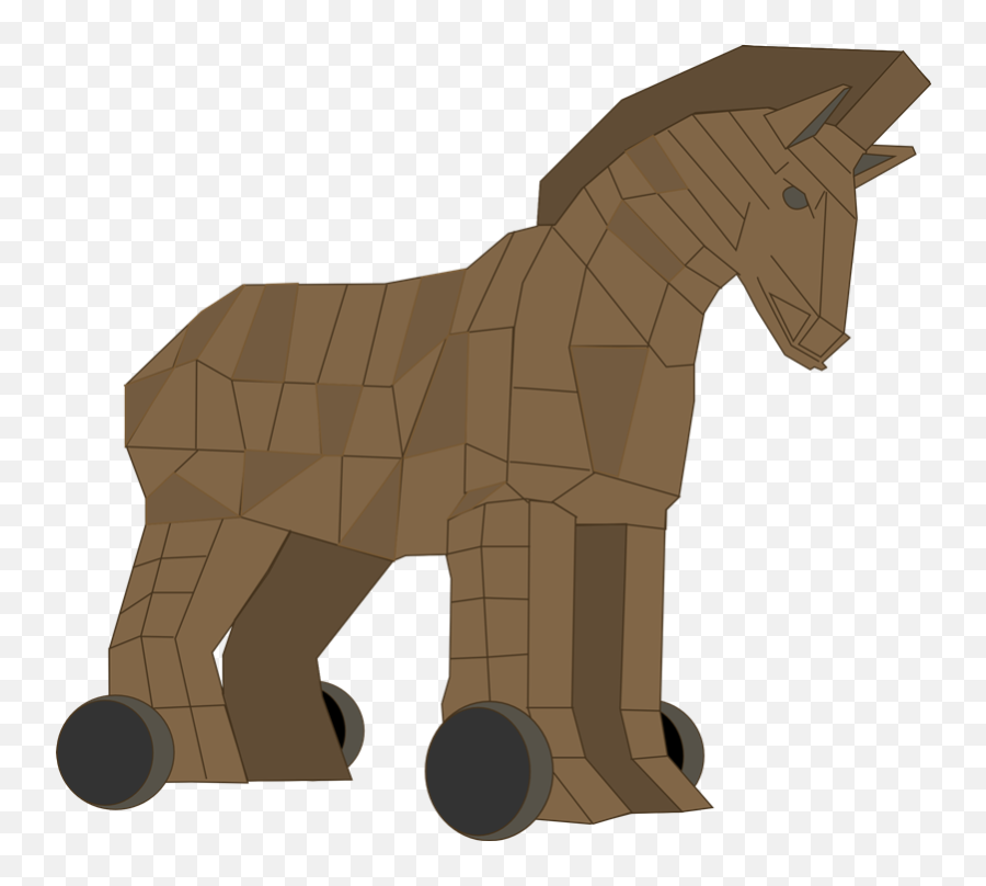 Download Hd Trojan Horse Clipart Cartoon - Trojan Horse Clip Emoji,Mustang Head Clipart