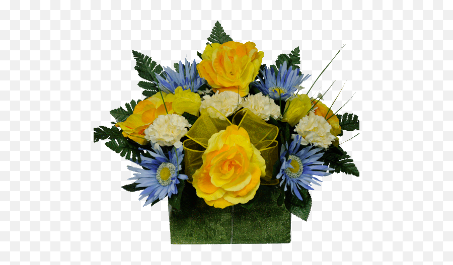Yellow Roses And Blue Daisies Br1504 Emoji,Yellow Daisy Png