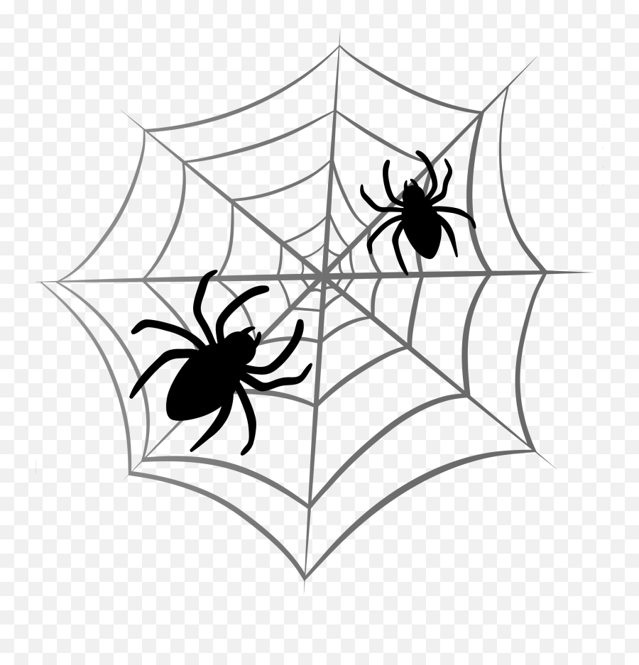 Halloween Spider Web Clipart 2 Clipartcow - Halloween Spider Clipart Emoji,Spiderweb Clipart