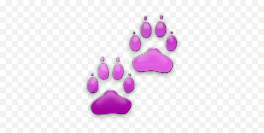 Neon Clipart Dog Paw - Dog Emoji,Dog Paw Clipart