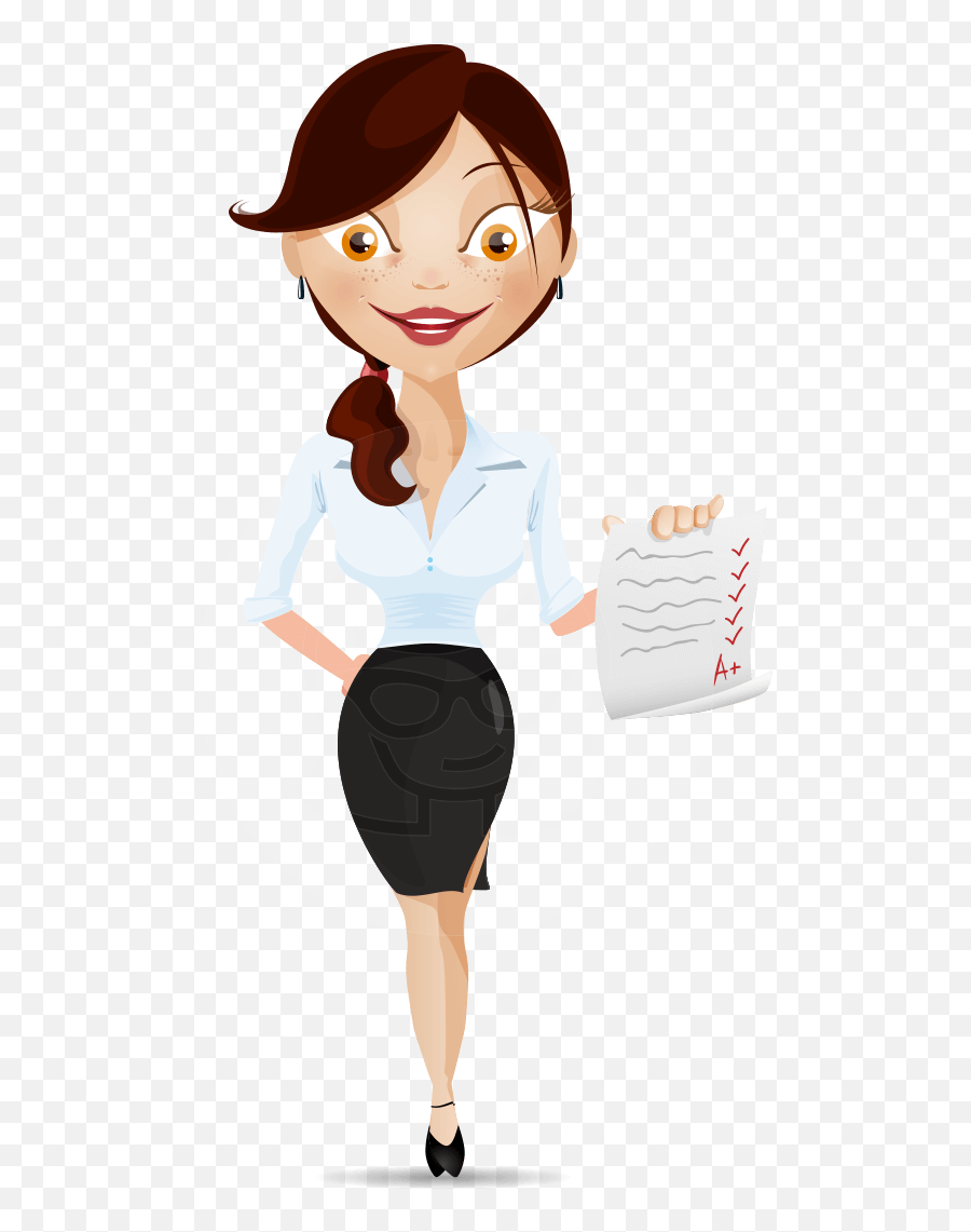 Free Teacher Cartoon Vector Character Illustrations - Professional Woman Clipart Transparent Background Emoji,Teacher Png