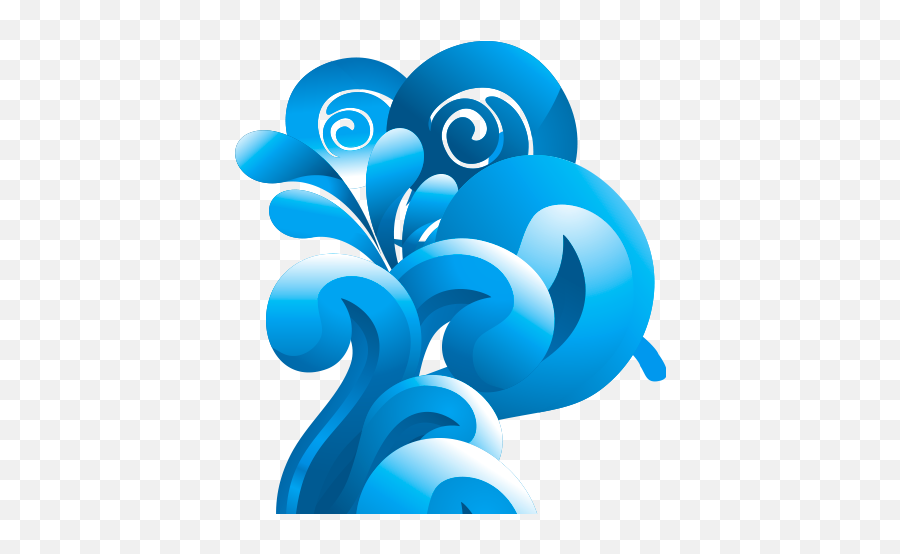 Blue Clipart Watersplash Sticker By Cil - Vertical Emoji,Water Splash Clipart