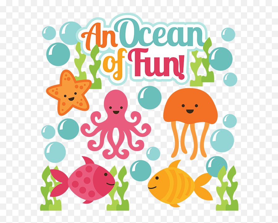 Download An Ocean Of Fun Svg Scrapbook Cute Svg Cuts Cut - Animals Oceans Svg Free Emoji,Under The Sea Clipart