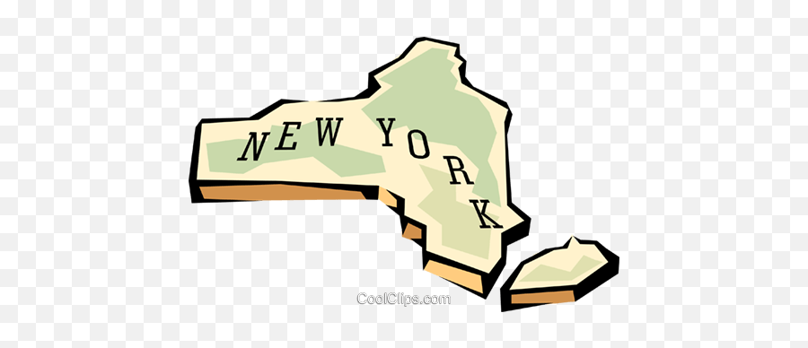 New York State Map Royalty Free Vector - Map New York State Clip Art Emoji,New York Clipart