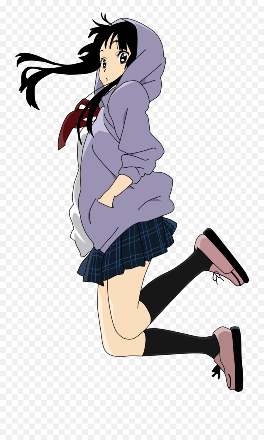 Vector School Anime Girl Transparent Background Png Mart - Mio K On No Thank You Emoji,Anime Girl Transparent Background