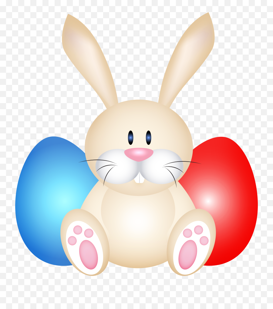 Easter Rabit Whit Eggs Png Clip Art - Rabbit Transparent Png Easter Coelho Png Pascoa Emoji,Easter Sunday Clipart