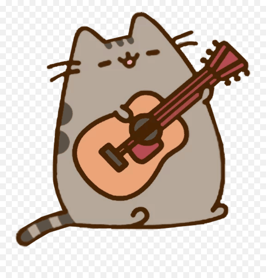 Download Guitar Pusheen String Female Tenor Free Clipart Hd - Cute Pusheen Cat Emoji,Pusheen Png