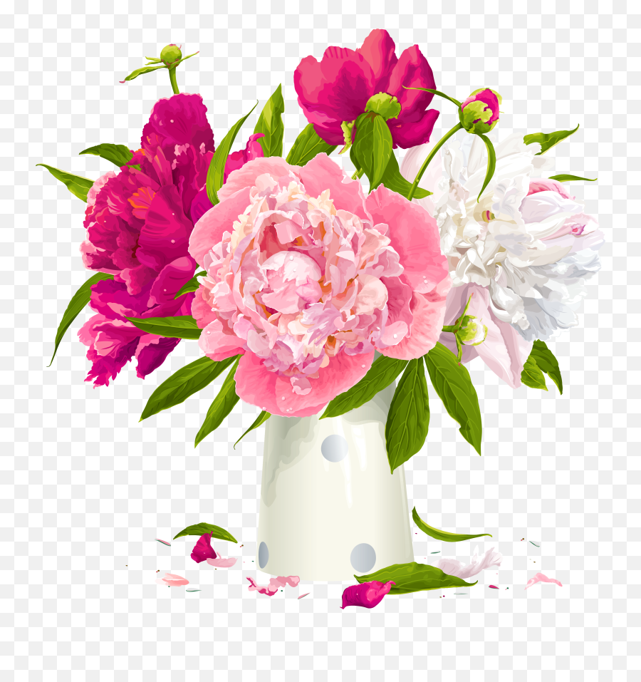 Peonies Clipart Peony Bouquet - Those In Heaven Wedding Sign Emoji,Bouquet Of Flowers Clipart