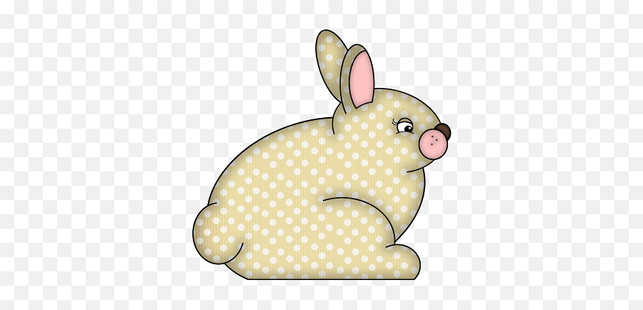Free Cream Polka Dot Digital Scrapbook Bunny Element Join - Notebook Emoji,Follow Clipart