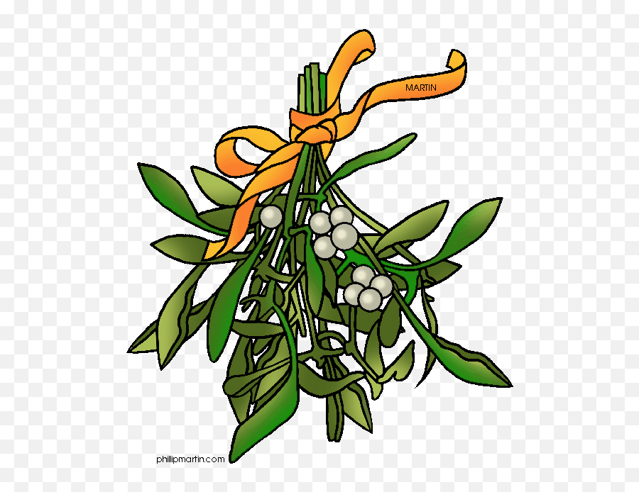 Free Mistletoe Clipart - Sea Buckthorns Emoji,Mistletoe Clipart