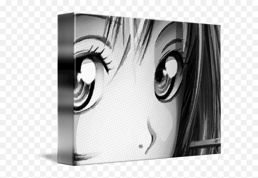 Anime Girl Eyes 2 Black And White Blue - Anime Girl Eyes 2 Black And White Blue Eyes Emoji,Anime Zoom Png