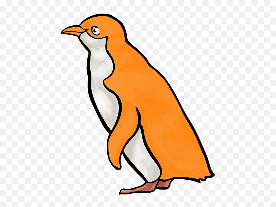 Orange Penguin Drawing Free Image Download - Orange Penguin Emoji,Christmas Penguin Clipart