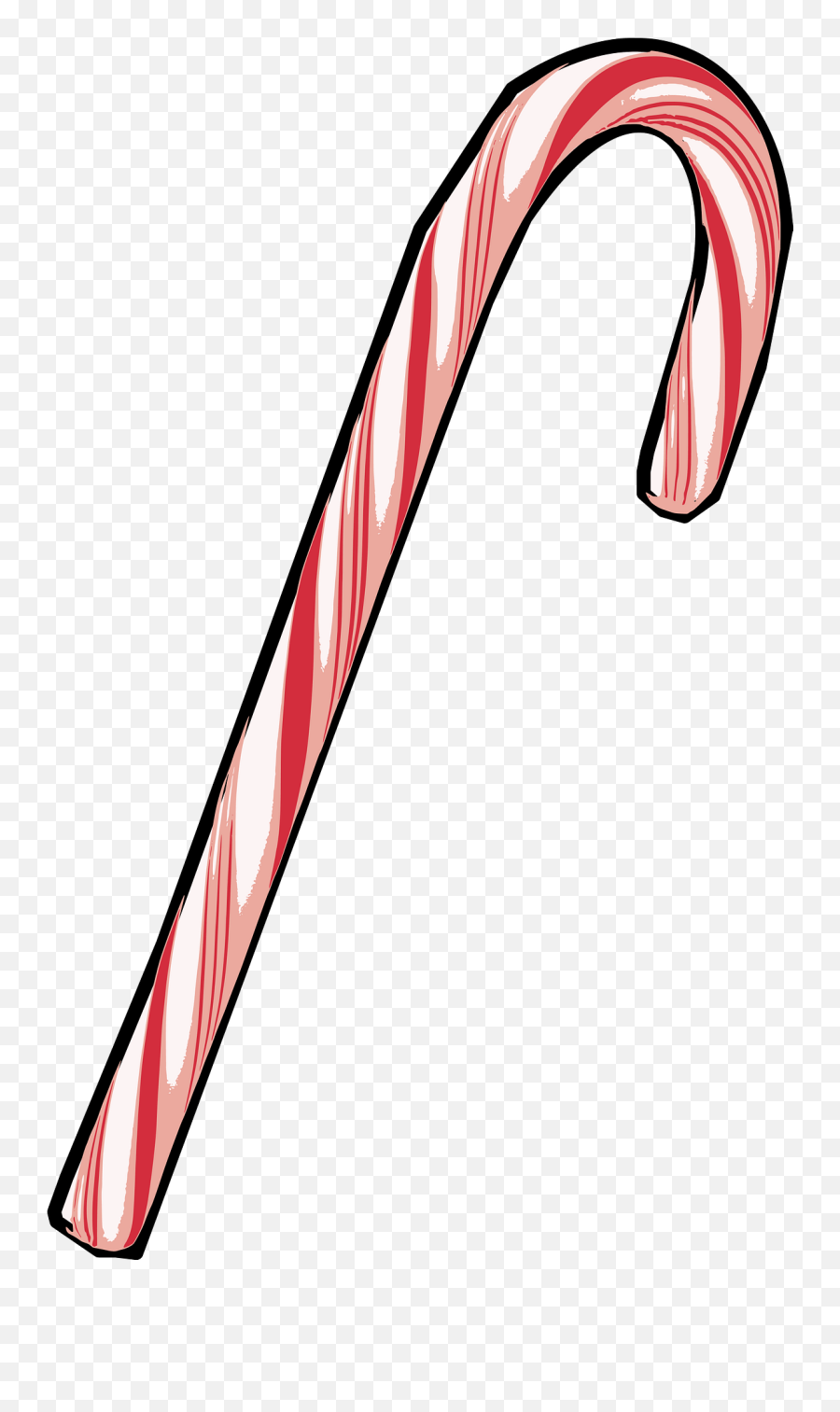 Red And White Candy Cane Clipart Free Download Transparent - Solid Emoji,Candy Cane Transparent