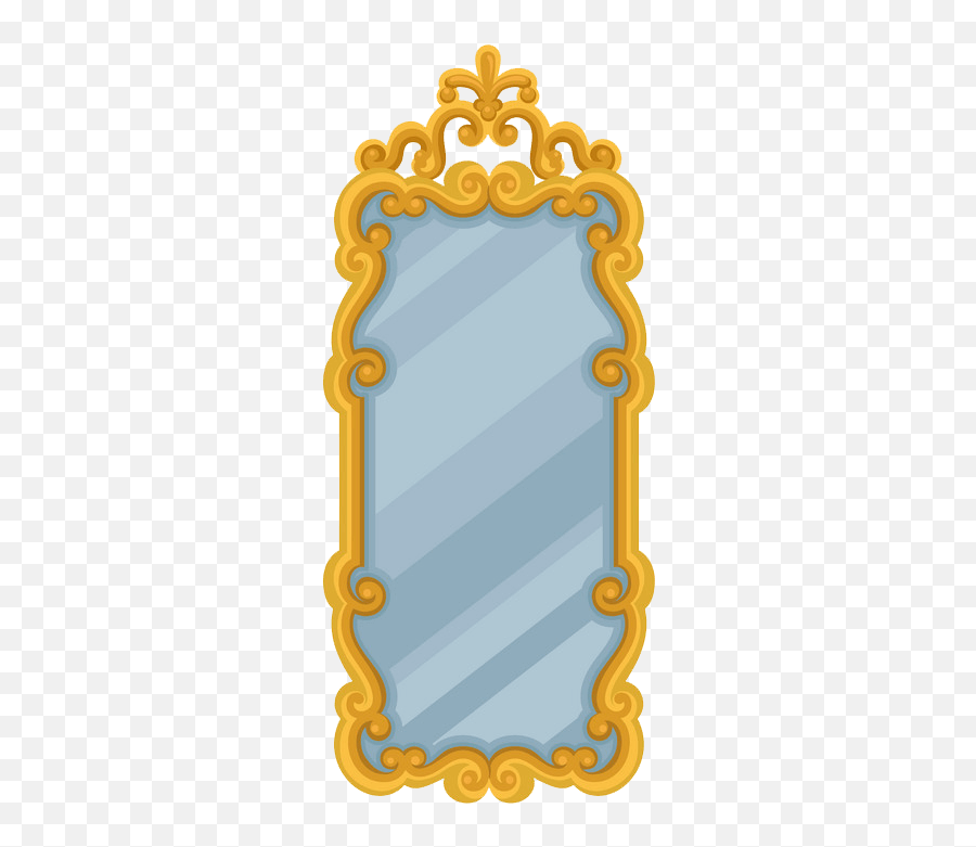 Large Rectangular Wall Mirror Clipart - Decorative Emoji,Mirror Clipart