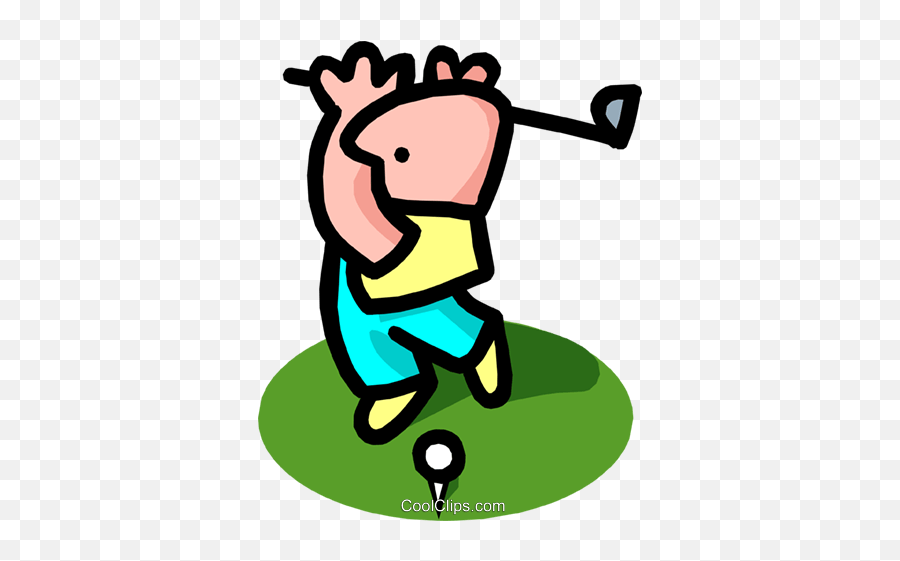 Golfer - Cartoon Royalty Free Vector Clip Art Illustration Emoji,Free Golfing Clipart