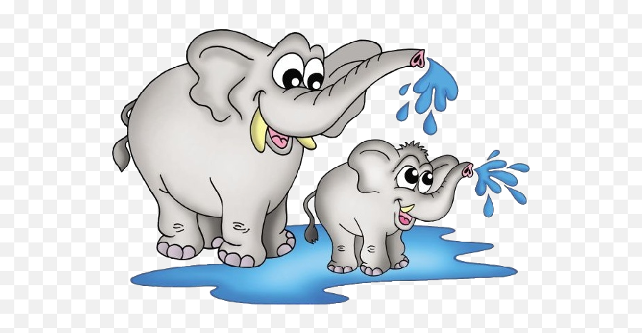 Baby Elephant Elephant Cartoon Picture - Clipart Of Elephant With Baby Emoji,Elephant Clipart