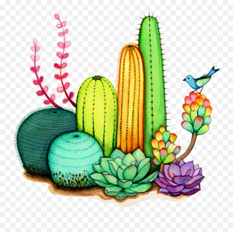 Cactus Cactigarden Freetoedit Sticker By Oliviabrinkman Emoji,Saguaro Clipart