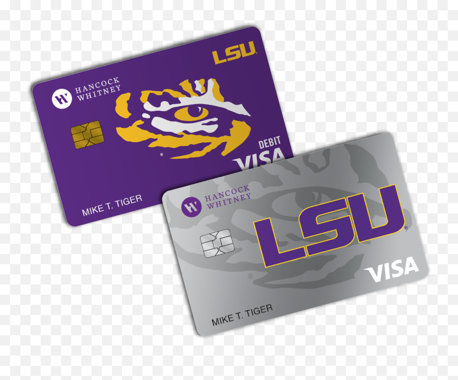 The Lsu Debit U0026 Credit Cards Are Now Available At Hancock - Debit Card Emoji,Lsu Logo