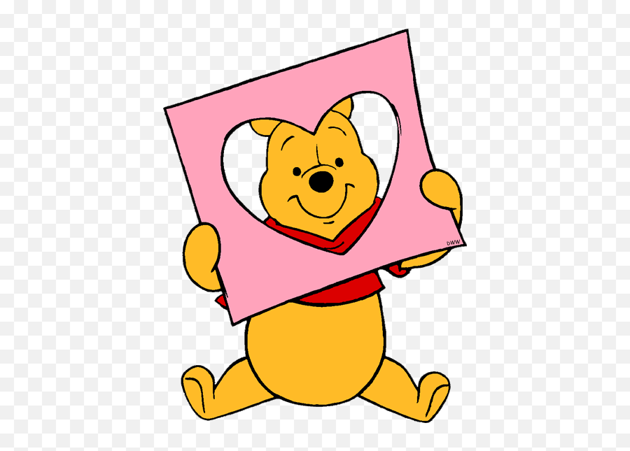 Disney Clip Art Galore - Valentines Winnie The Pooh Emoji,Valentines Day Clipart