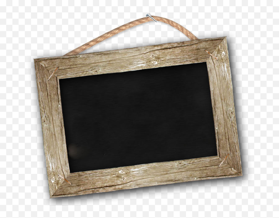 Hd Chalkboard Frame Png Clip Art Black - Wood Clipart Framed Chalkboard Emoji,Chalkboard Png