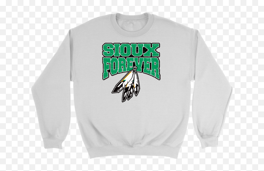 Sioux Forever Crewneck Sweatshirt - Long Sleeve Emoji,Fighting Sioux Logo