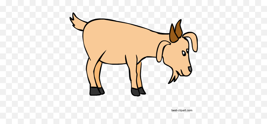 Light Brown Goat Clip Art - Goat Clipart Light Yellow And Brown Emoji,Goat Clipart