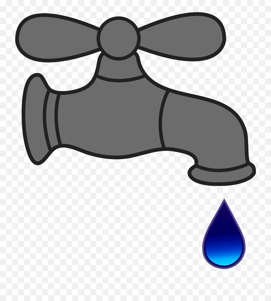 Faucet Drip Clipart - Cartoon Tap Png Emoji,Faucet Clipart