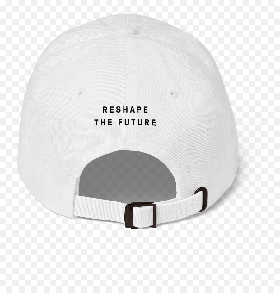 Byfusion Reshape The Future - White Cap White Dad Hat Back Emoji,White Hat Png