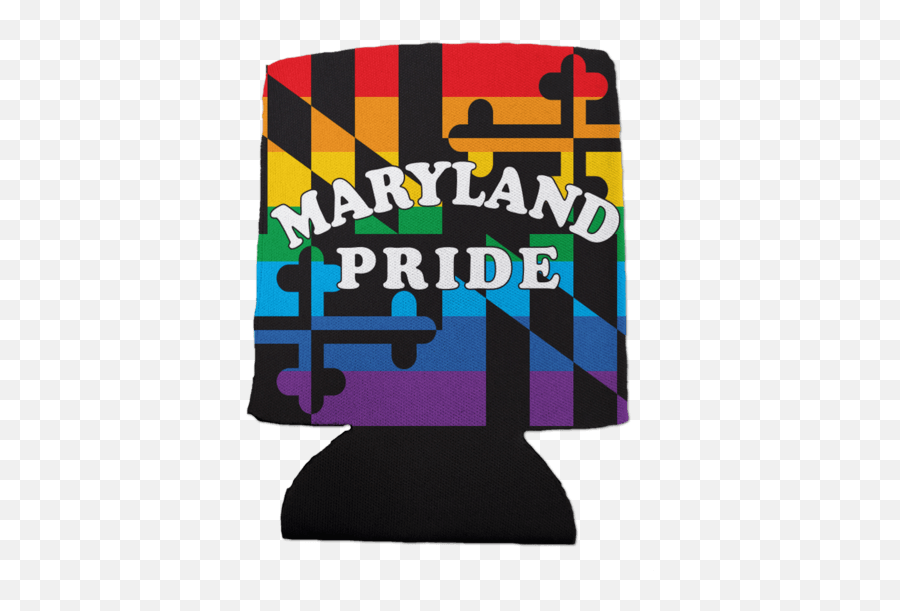 Maryland Pride Rainbow Flag Can Cooler - Art Emoji,Rainbow Flag Png