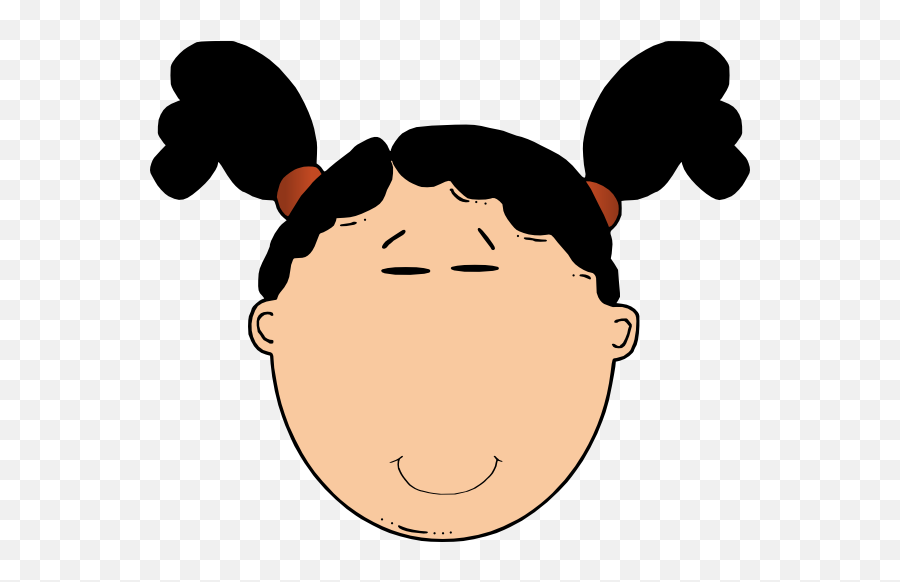 Chinese Girl Clip Art At Clker - Small Eye Girl Cartoon Emoji,Chinese Clipart