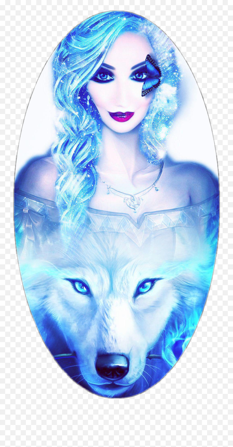 Blue Sticker By Karolcia Creation Emoji,Wolf Eyes Png