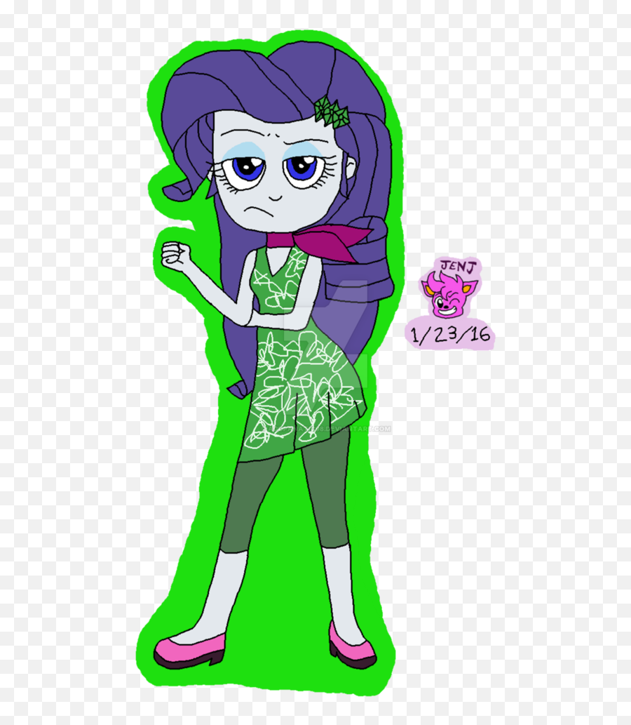 Rarity Dressed As Disgust By Resotii - Inside Out Disgust Emoji,Inside Out Clipart