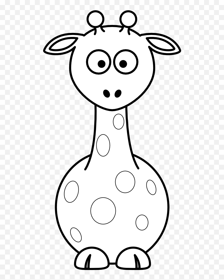 Giraffe Black White Line - Giraffe Emoji,Llama Clipart Black And White