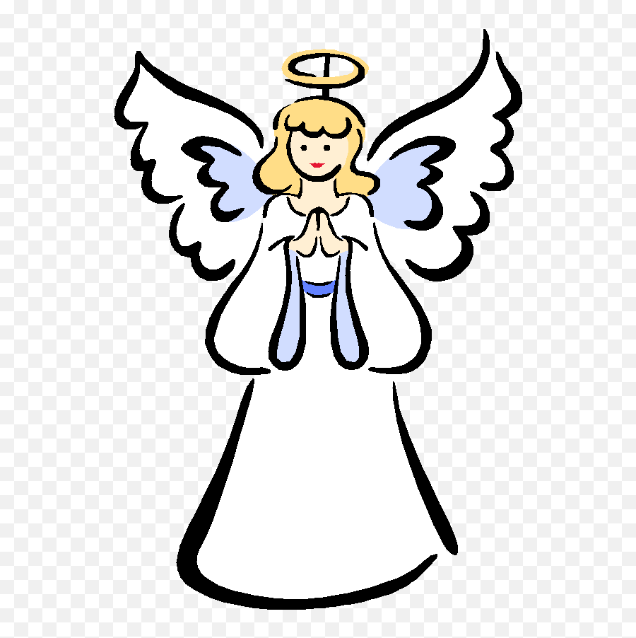 Christmas Angel Clipart Black And White - Angel Drawing Easy Emoji,Angel Clipart