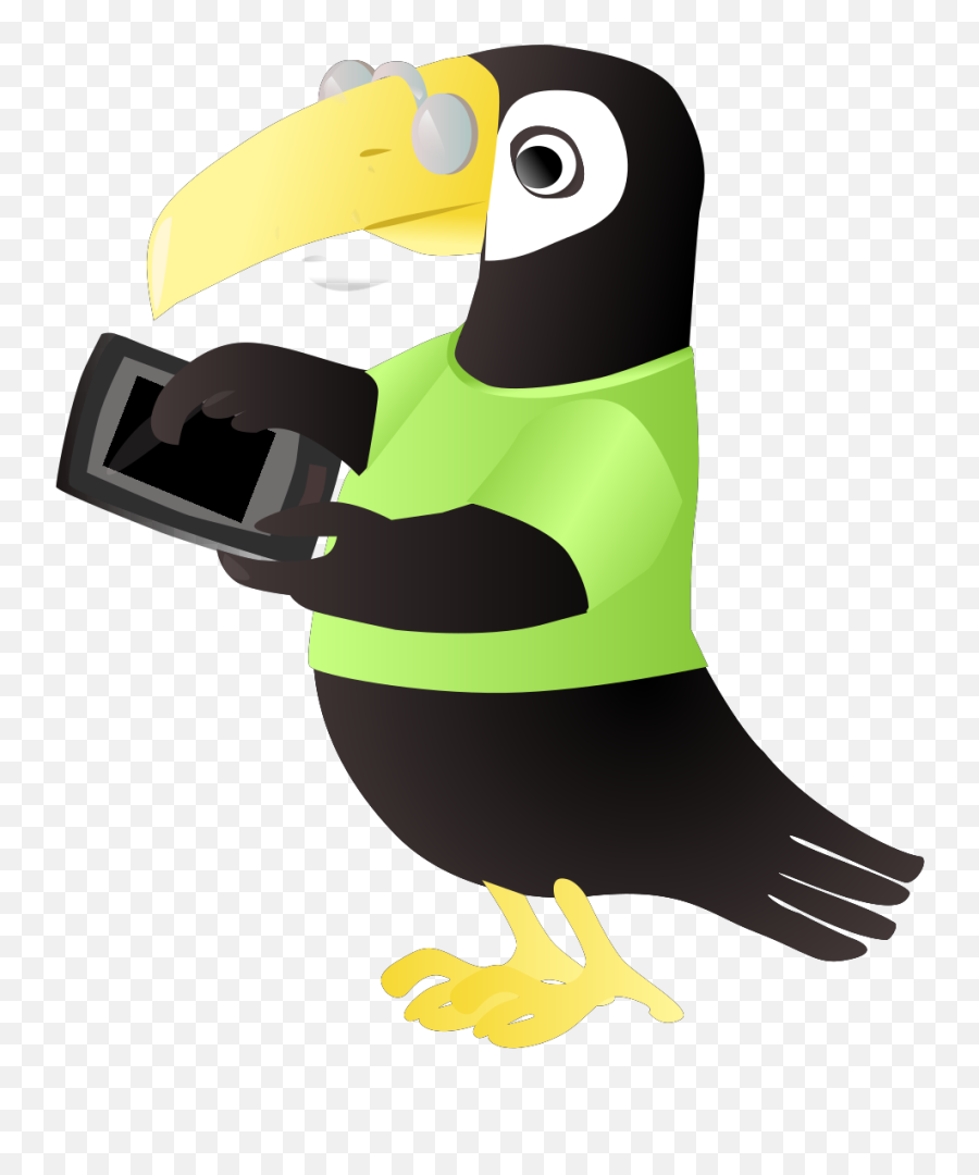 Free Clipart Toucan With Tablet Sissone - Toucan Bird Free Clipart Emoji,Tablet Clipart